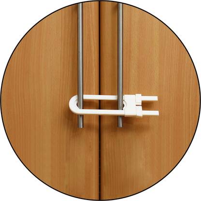 Safe-o-kid U-Shaped, adjustable Cabinet Lock (Pack of 8)