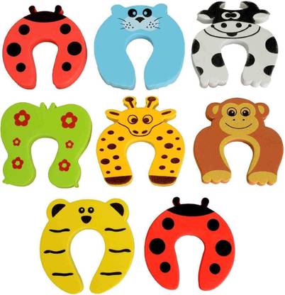 Little Grin Baby Safety Cartoon Door Stopper 8 Pc Set