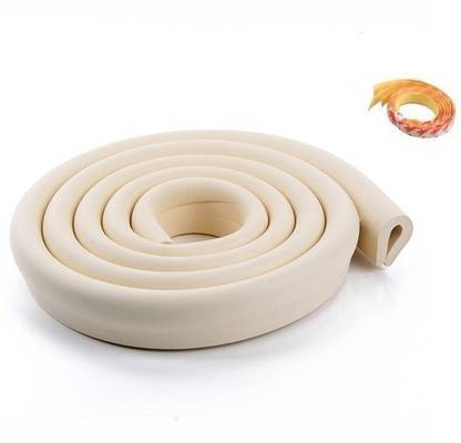 Little Grin Beige Color Baby Safety Bar For Table Edge Protection With 3m Tape