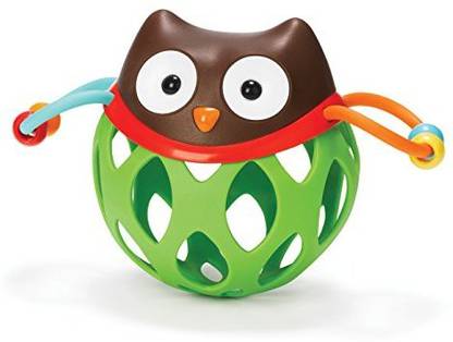 SKIP HOP Explore and More Roll Around Toy, Owl Rattle