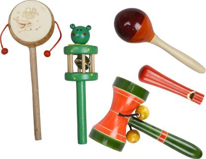 Kaatru Wooden Comboset Green Tik Rattle
