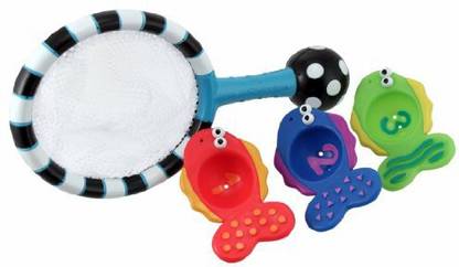 Sassy Developmental Bath Toy, Catch and Count Net Rattle