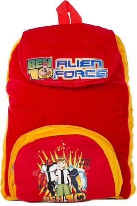 Uxpress Uxpress Ben 10 Character Red and Yellow School Bag Backpack