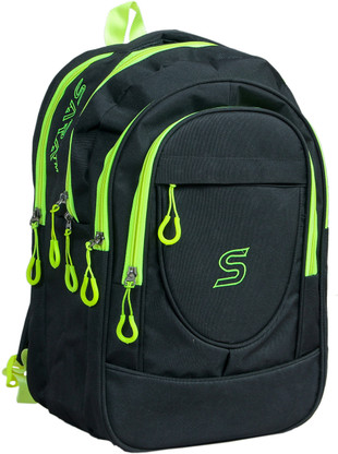 black and green backpack