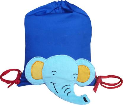 Little Pipal Elephant Drawstring Bag - Toddler - Blue Backpack