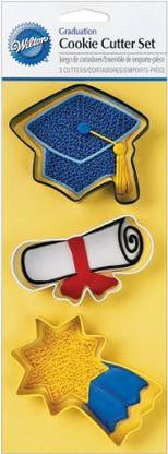 WILTON Graduation Cookie Cutter Set Cookie Cutter