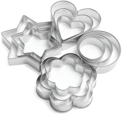 JLT Stainless Steal Heart, Round, Flower, Star Shape Cookie Cutter