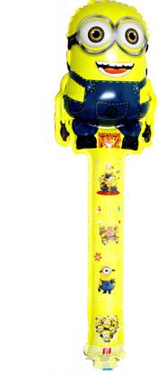 Prollon Printed Small Cheering Minion Stick Eye Balloon