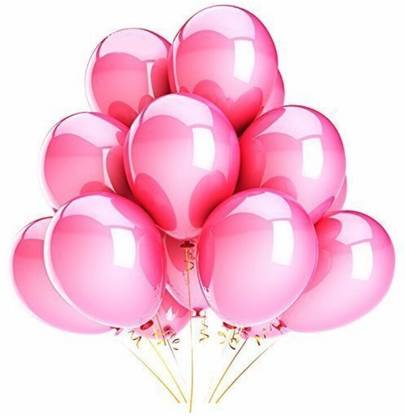 पार्टी बलून्स HK सॉलिड Metallic Pink ( Pack of 50) गुब्बारा
