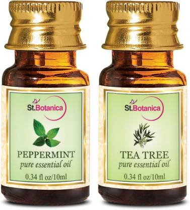 St.Botanica Tea Tree Oil + Peppermint Pure Essential Oil (10ml Each)