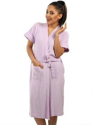 Superior Lavender Free Size Bath Robe