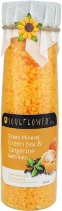 Soulflower Green Tea & Tangerine Ocean Mineral Bath Salt