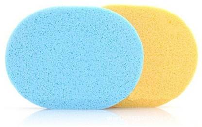 Out Of Box High Quality Natural seaweed facial cleaning wash pad puff Sponge(Set of 2)