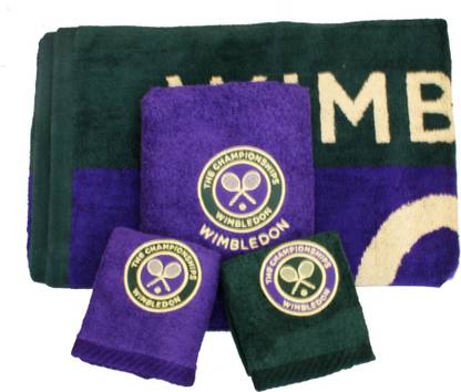 Wimbledon Cotton 2015 GSM Bath, Hand, Face Towel Set
