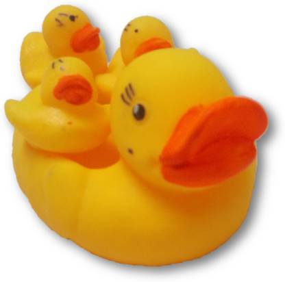 O-sum Creations Baby Bathing Yellow Rubber Lovely Ducklings Bath Toy