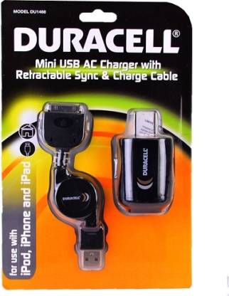 DURACELL 10 W Mobile Charger with Detachable Cable