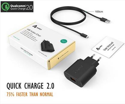 AUKEY 1 A Wall Charger for Mobile with Detachable Cable