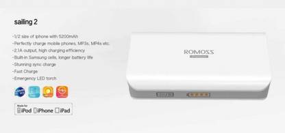 Romoss Sailing-2 5200 mAh Orginal Samsung Battery Power Bank