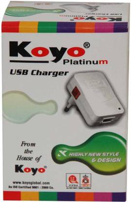 Koyo 1 A Wall Charger for Mobile with Detachable Cable