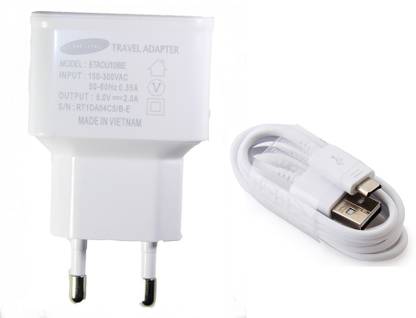 Samsung 2 A Wall Charger for Mobile with Detachable Cable