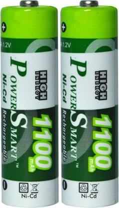 Power Smart AA 1.2V PS1100 NiMH x2 cells 1100 mah rechargeble Cells for camera toys remote etc  Battery