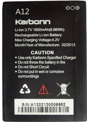 KARBONN Mobile Battery For  Karbonn A12