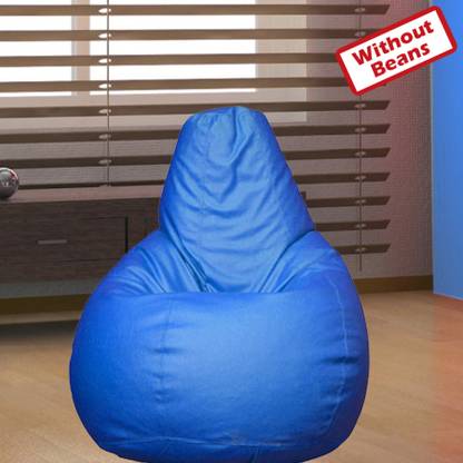 Comf On XL Tear Drop Bean Bag Cover  (Without Beans)