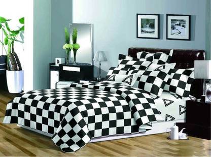 Dexim Polyester, Cotton Double King Sized Bedding Set
