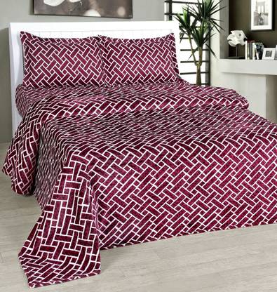 rose petal Polyester Double King Sized Bedding Set