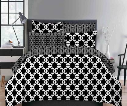 Dexim Polyester, Cotton Double King Sized Bedding Set
