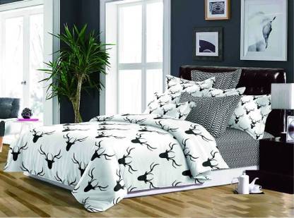 Dexim Polyester, Cotton Double King Sized Bedding Set