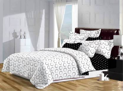 Dexim Polyester, Cotton Double King Sized Bedding Set