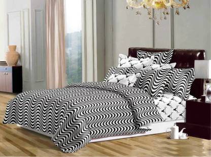 Dexim Polyester, Cotton Double King Sized Bedding Set