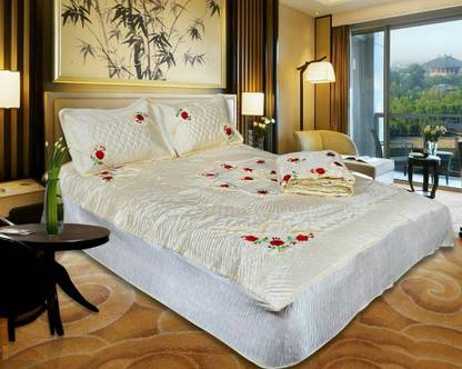 N Decor Raw Silk King Sized Bedding Set