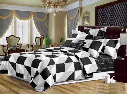 Dexim Polyester, Cotton Double King Sized Bedding Set