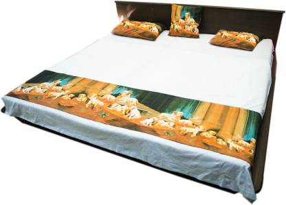 Thin N Fat Family Digital Printed Bed Runners Cotton Bedding Set
