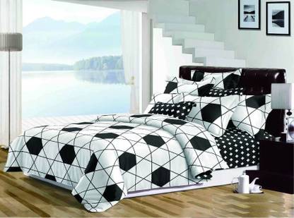 Dexim Polyester, Cotton Double King Sized Bedding Set