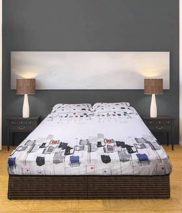 Blessed International 150 TC Cotton Double Printed Flat Bedsheet
