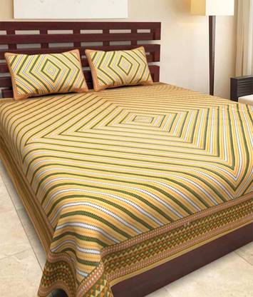 Bombay Spreads 120 TC Cotton Double Printed Flat Bedsheet