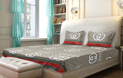 Reliable Home Elegance Silk Queen Flat 220 TC Abstract Bedsheet