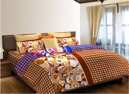 Home Expressions USA 144 TC Cotton Double Printed Bedsheet