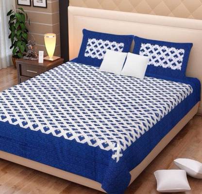 100% cotton bedsheet 300 TC Cotton Double Printed Flat Bedsheet