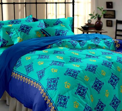 Home Ecstasy Cotton Double Flat 140 TC Abstract Bedsheet