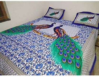 Divy Fusion Fashion 200 TC Cotton Double Animal Flat Bedsheet