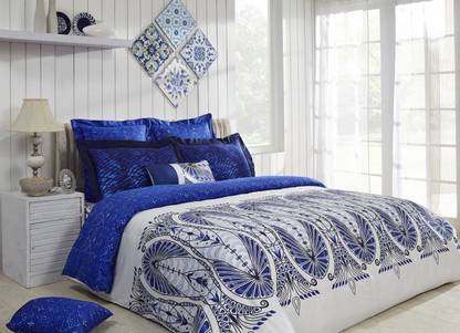 PORTICO NEW YORK Queen Satin, Cotton Duvet Cover