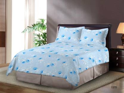 Bombay Dyeing Cotton Double Flat 120 TC Floral Bedsheet