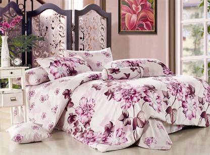 Le Reve Cotton Double Flat Floral Bedsheet