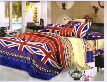 MERINO 200 TC Polycotton Double Printed Flat Bedsheet
