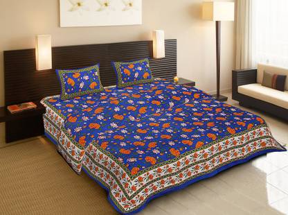 IMPRINTS 120 TC Cotton Double Printed Flat Bedsheet