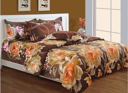 Laurels Polycotton Double Printed Bedsheet